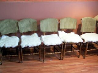 tapissier ameublement : chaises cannées fin XIXème siècle - ouate