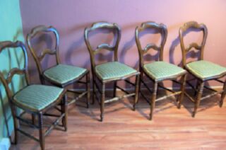 tapissier ameublement : chaises cannées fin XIXème siècle